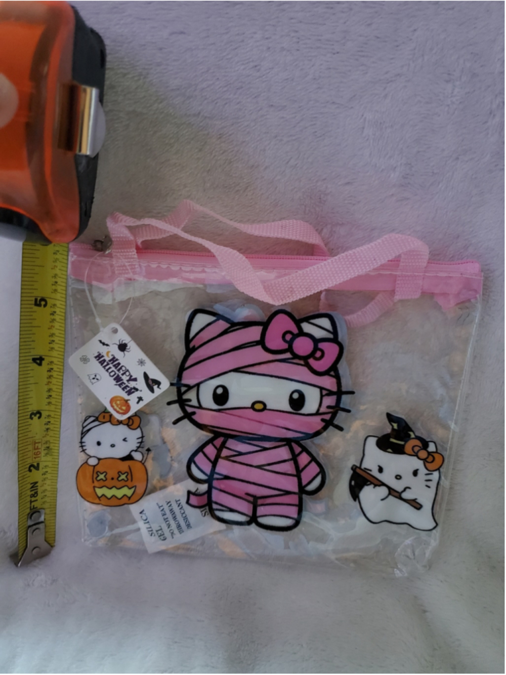 Sanrio Hello Kitty Halloween clear pink Bag. So cute you can use year Round - Picture 3 of 3